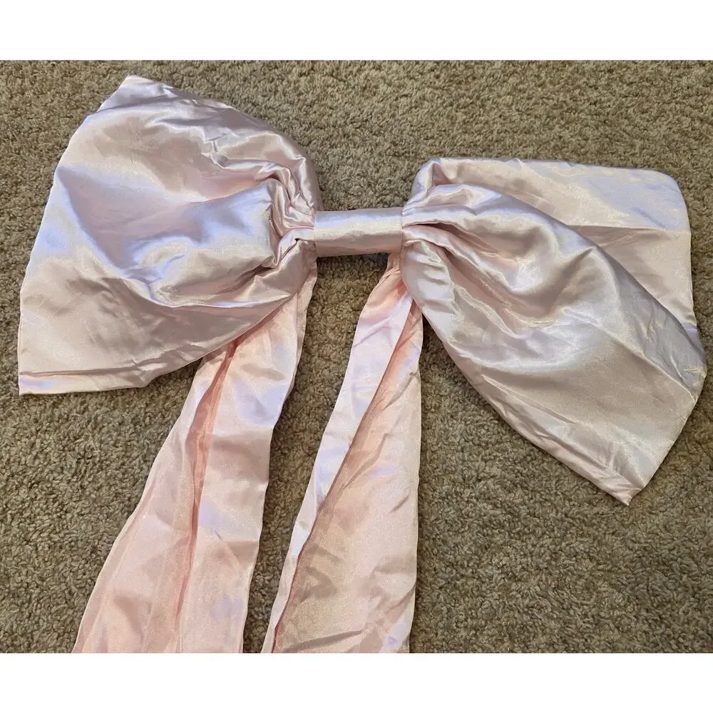 Big light pink satin bow